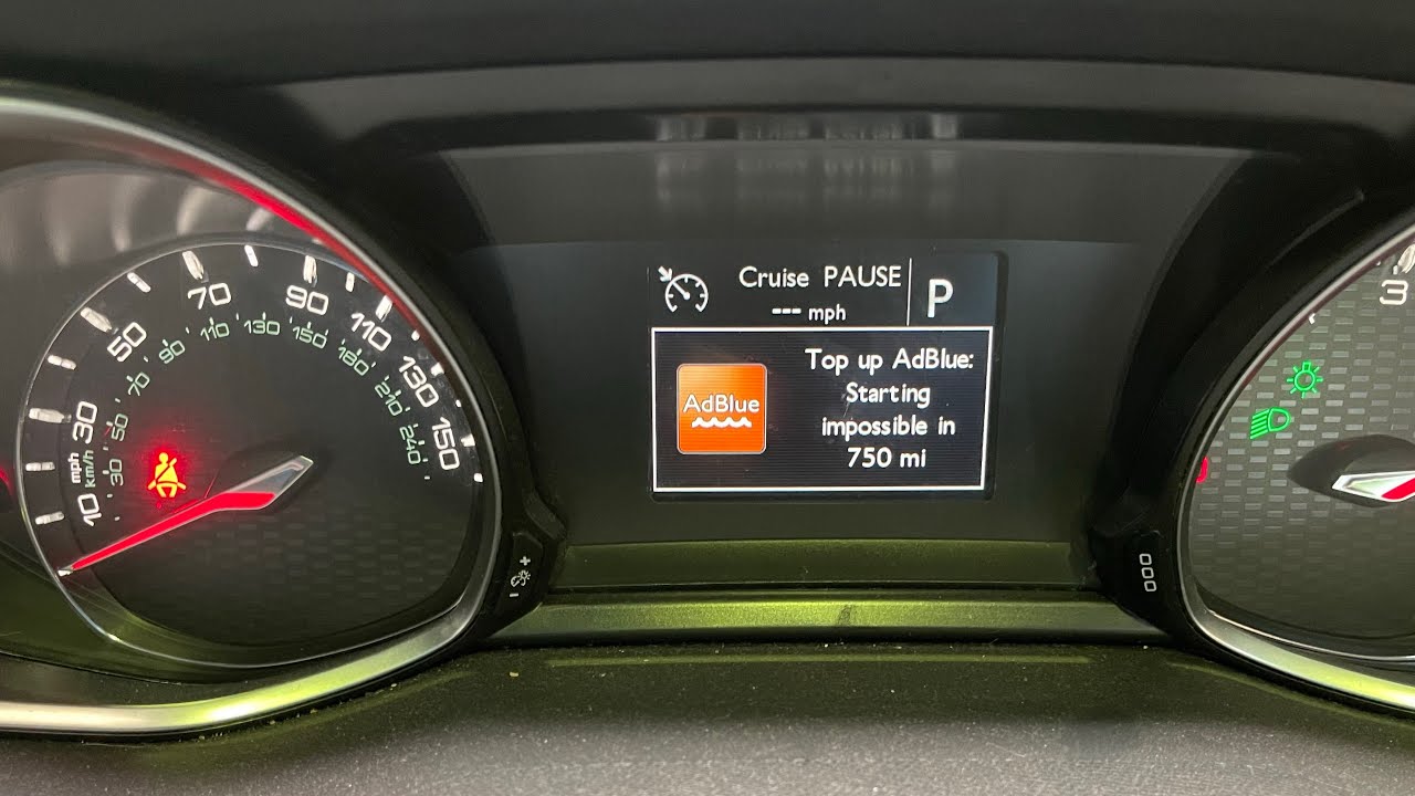 Voyant AdBlue allumé